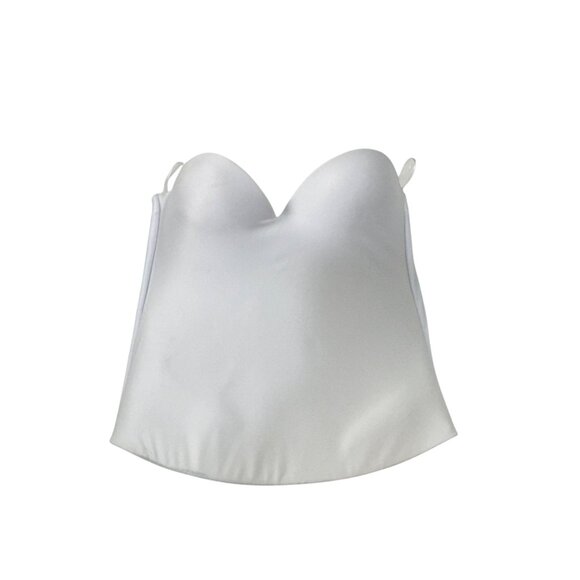 Felina Strapless Sweetheart Neckline Bustier Bra 38B White Nylon/Spandex - Picture 8 of 10